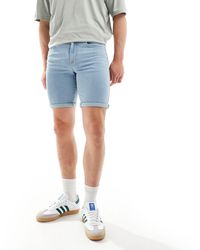 Only & Sons - Pantalones cortos vaqueros en azul claro - Lyst