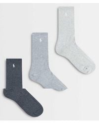 Polo Ralph Lauren - Icon Logo 3 Pack Crew Socks - Lyst