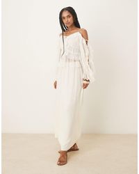 ASOS - Linen Blend A-line Maxi Skirt - Lyst