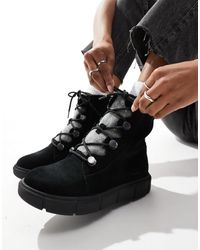 Sorel - – explorer iii joan wp – wasserfeste schneestiefel aus leder - Lyst