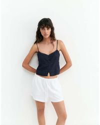 Pull&Bear - Crop Top A Canotta Con Finiture - Lyst