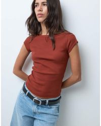 JJXX - Ribbed Boat Neck Tee - Lyst
