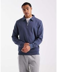 Threadbare - Sweatshirt Van Fleece Met 1/4 Rits - Lyst