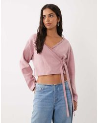 Miss Selfridge - Ballet Wrap Top - Lyst