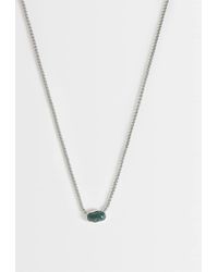 ASOS - Semi-precious Moss Agate Stone And Chain Necklace - Lyst