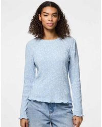 Pieces - Long Sleeved Top - Lyst
