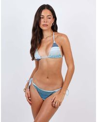 SIMMI - Bleu Textured Triangle Bikini Top - Lyst