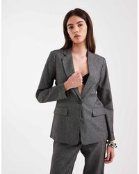 Vero Moda - Salt And Pepper Tailored Blazer Co-ord - Lyst