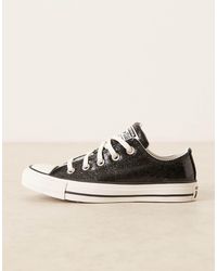 Converse - Chuck taylor all star ox - baskets - noir métallisé - Lyst