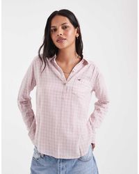 Hollister - Y2k Slim Fit V Neck Shirt - Lyst