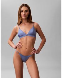Calvin Klein - – signature – satin-tanga - Lyst