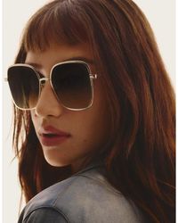 Quay - Quay 5Th Ave 70S Large Square Metal Frame Sunglasses - Lyst