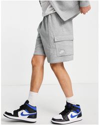 Nike - Pantalones cortos grises cargo club - Lyst