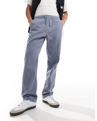 ASOS - Pantalon droit à enfiler avec taille élastique - bleu délavé - Lyst