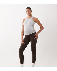 4505 - Leggings Marrón Para Yoga De Talle Alto De Tejido Suave Icon De Maternity - Lyst