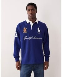 Polo Ralph Lauren - Large Script Player Logo Heavyweight Fleece Rugby Sweatshirt - Lyst