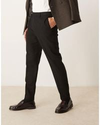 ASOS - – elegante, schmal zulaufende hose aus wollmix - Lyst