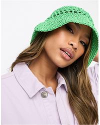 ASOS - Packable Open Weave Straw Crochet Bucket Hat - Lyst