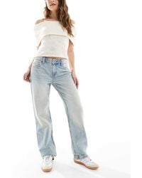 Bershka - Mid Rise Straight Leg Jeans - Lyst