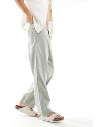 Hollister - baggy Flex Waist Linen Trouser - Lyst