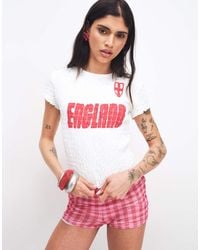 ASOS - Shirred Baby Tee With England Soccer Graphic - Lyst