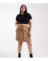 ONLY - Faux Suede Mini Skirt - Lyst