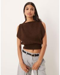 ASOS - Knitted Tank Top With Cinched Waist - Lyst