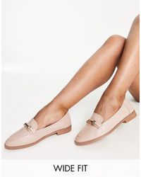 ASOS - Wide Fit Verity Loafer Flat Shoes With Trim - Lyst