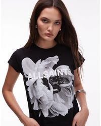 AllSaints - Lena - t-shirt à motif fleur - Lyst