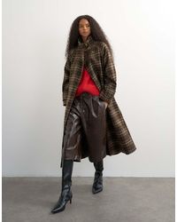 TOPSHOP - Formal Funnel Neck Longline Coat - Lyst