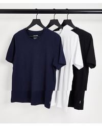Jack & Jones - Essentials Cotton 3 Pack T-shirt - Lyst
