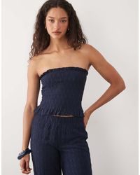 Mango - Teen Floral Embroidered Bandeau Top Co-ord - Lyst