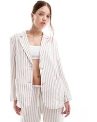 Vero Moda - Linen Blend Oversized Blazer Co-ord - Lyst