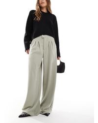ASOS - Jersey Twill Wide Leg Trouser - Lyst