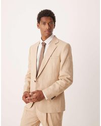 ASOS - Premium 100% Linen Slim Suit Jacket - Lyst
