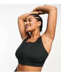 ASOS - Curve Icon Zip Front High Support Sports Bra - Lyst