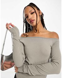 Weekday - Top Met Blote Schouders En Lange Mouwen - Lyst