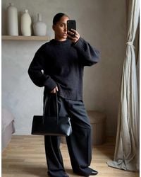 NA-KD - Round Neck Wool Blend Knitted Sweater - Lyst