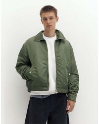 Pull&Bear - Giacca Bomber Con Colletto A Camicia Medio - Lyst