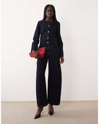 Mango - 100% Cotton Long Sleeve Jumpsuit - Lyst