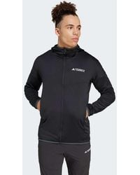 adidas - Terrex Xperior Climawarm Light Fleece Hooded Jacket - Lyst