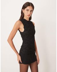 Y.A.S - 3d Textured Sleeveless Top - Lyst