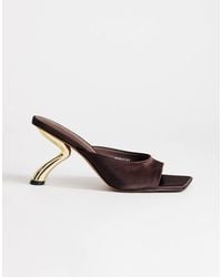 TOPSHOP - Nicole Angular Mid-height Heeled Mules - Lyst