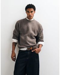ASOS - Super oversize strickpullover aus wollmix mit rippstruktur - Lyst