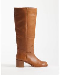 ASOS - Clyde Round Toe Pull On Knee Boots - Lyst
