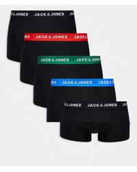 Jack & Jones - 5 Pack Contrast Waistband Trunks - Lyst