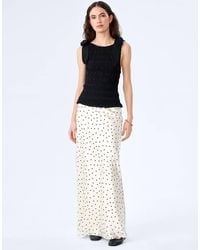 OMNES - Tops Mathilde Shirred Cotton Top With Shoulder Ties - Lyst