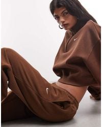 Nike - Studio Fleece Mid-Weight Oversized Cropped Quarter Zip Sweat - Lyst