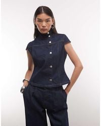 Reclaimed Vintage - Denim Cap Sleeve Jacket - Lyst