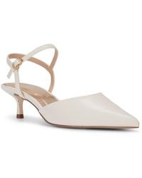 SEQWL - Pointed Toe Kitten Heel Slingback Shoes With Buckle Detail - Lyst